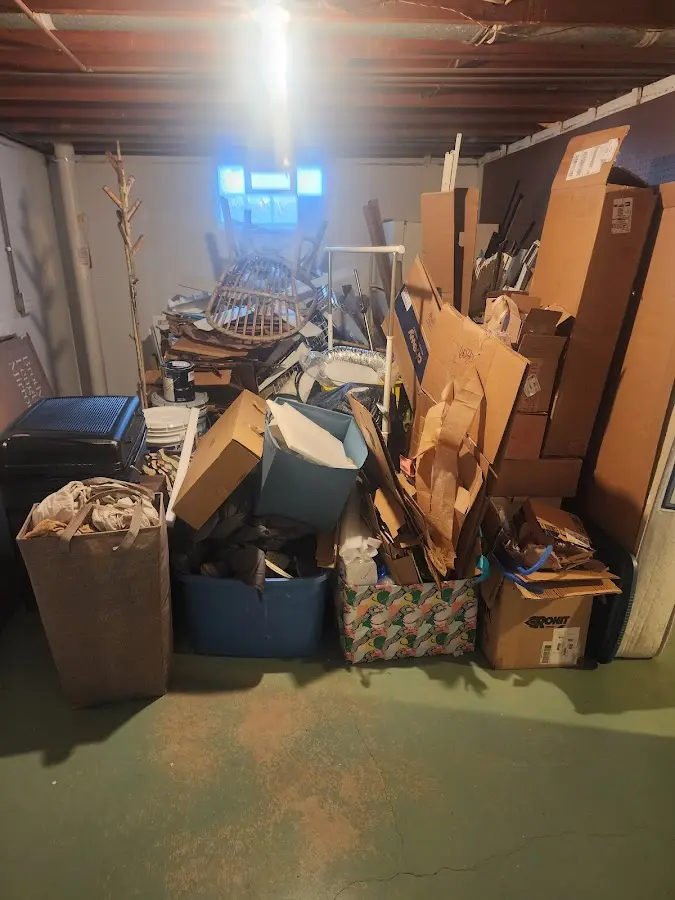 Roll-off dumpster container at job site for 20 Yard Dumpster Rental in Merrillville